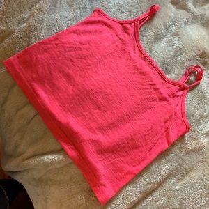 Coral Pink Crop Top
